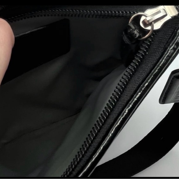 Vintage Coach Crossbody Bag Purple Blue Black Geometric Print NWOT - Picture 8 of 9